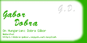 gabor dobra business card