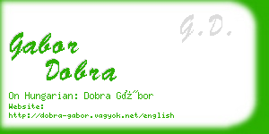 gabor dobra business card